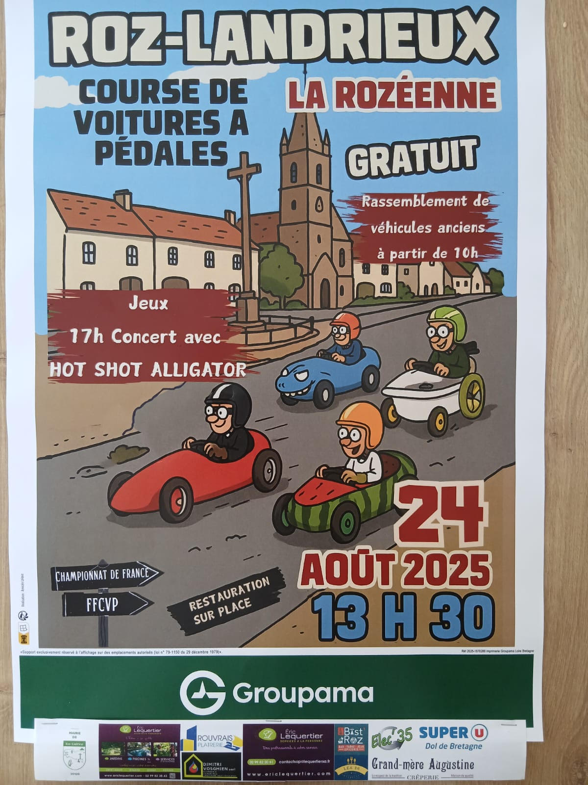 Affiche voiture à pedale